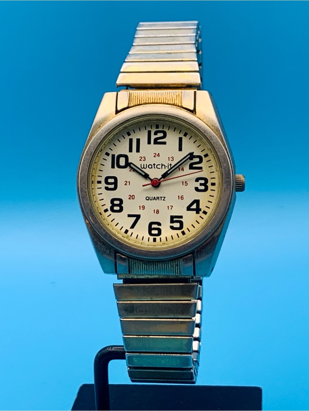 WATCH•IT By ADVANCE Men’s Vintage Military Field Wristwatch Working New Battery